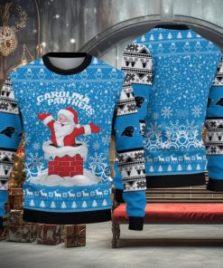 Carolina Panthers Santa Christmas Sweater