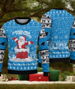 Carolina Panthers Santa Christmas Sweater