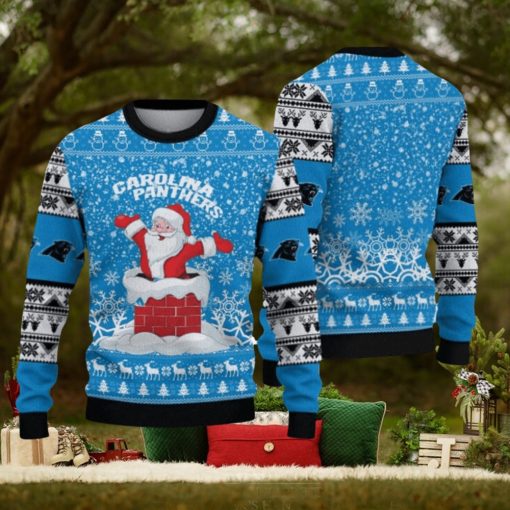 Carolina Panthers Santa Christmas Sweater