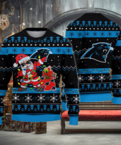 Carolina Panthers Santa Claus Ugly Christmas Sweater