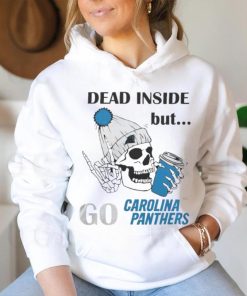 Carolina Panthers Skeleton Dead Inside But Panthers Logo T hoodie, sweater, longsleeve, shirt v-neck, t-shirt