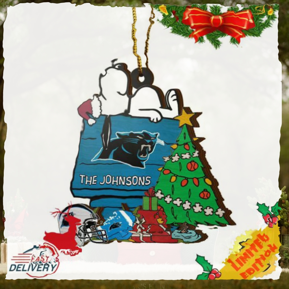 Carolina Panthers Snoopy NFL Sport Ornament Custom Name