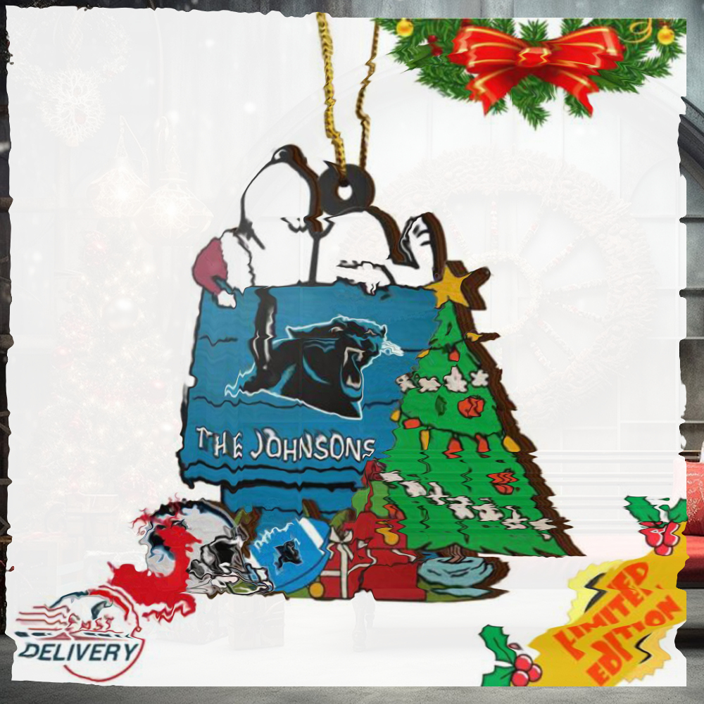 Carolina Panthers Snoopy NFL Sport Ornament Custom Name Carolina Panthers Snoopy NFL Sport Ornament Custom Name