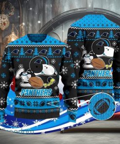 Carolina Panthers Snoopy Ugly Christmas Sweater Special Gift For Men Women