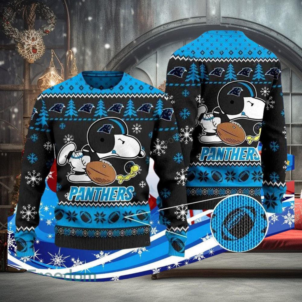 Carolina Panthers Snoopy Ugly Christmas Sweater Special Gift For Men Women Carolina Panthers Snoopy Ugly Christmas Sweater Special Gift For Men Women