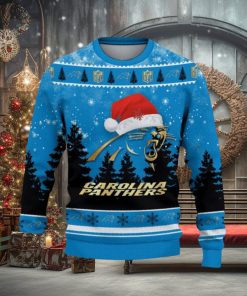 Carolina Panthers Ugly Christmas Sweater Tree Santa Hat Car For Fans Gift Familys Holidays 1 Carolina Panthers Ugly Christmas Sweater Tree Santa Hat Car For Fans Gift Familys Holidays
