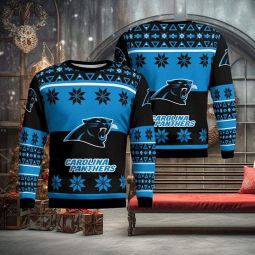 Carolina Panthers Winter Ugly Christmas AOP Sweater For Men And Women