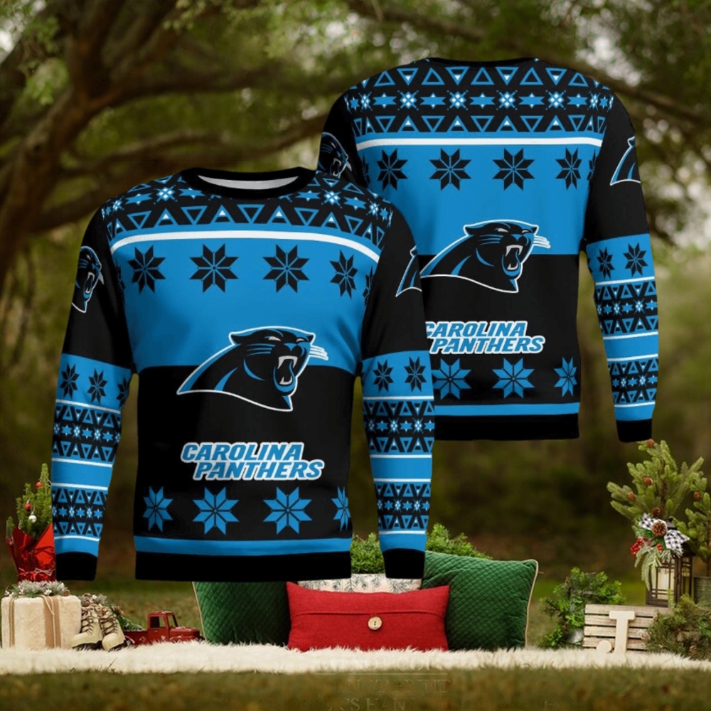 Carolina Panthers Winter Ugly Christmas AOP Sweater For Men And Women Carolina Panthers Winter Ugly Christmas AOP Sweater For Men And Women