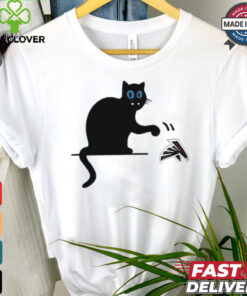 Carolina Panthers black cat push Atlanta Falcons logo shirt