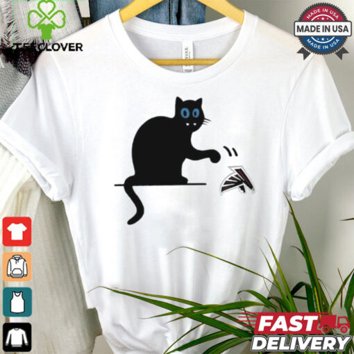 Carolina Panthers black cat push Atlanta Falcons logo shirt