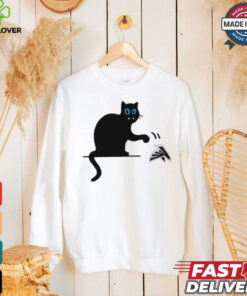 Carolina Panthers black cat push Atlanta Falcons logo shirt