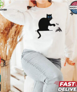 Carolina Panthers black cat push Atlanta Falcons logo shirt