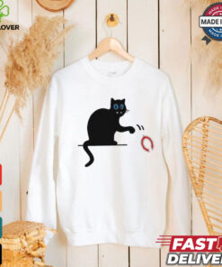 Carolina Panthers black cat push Chicago Bears logo shirt