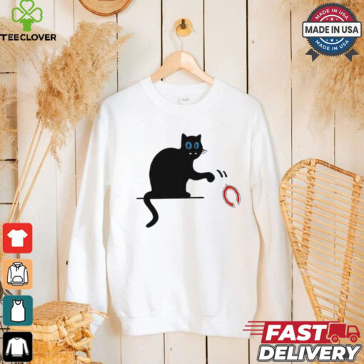 Carolina Panthers black cat push Chicago Bears logo shirt