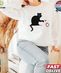 Carolina Panthers black cat push Chicago Bears logo shirt
