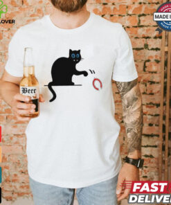 Carolina Panthers black cat push Chicago Bears logo shirt