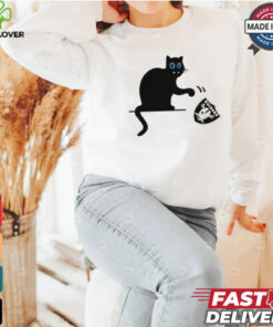 Carolina Panthers black cat push Las Vegas Raiders logo shirt