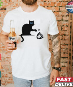 Carolina Panthers black cat push Las Vegas Raiders logo shirt