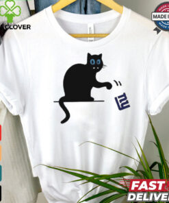 Carolina Panthers black cat push New York Giants logo shirt