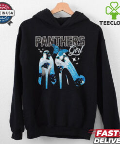 Carolina Panthers girl diamond shoe heel hoodie, sweater, longsleeve, shirt v-neck, t-shirt