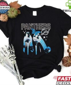 Carolina Panthers girl diamond shoe heel hoodie, sweater, longsleeve, shirt v-neck, t-shirt