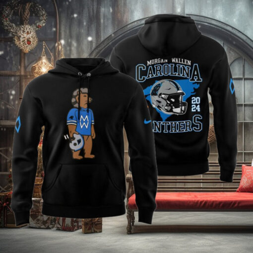 Carolina Panthers x Morgan Wallen 2024 Black Hoodie1