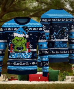 Carolina Panthers x The Grinch For Merry Christmas 2024 With Love Ugly Sweater