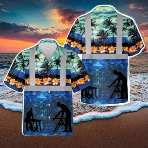 Carpenter Tropical Hawaiian Shirt Summer Holiday Gift