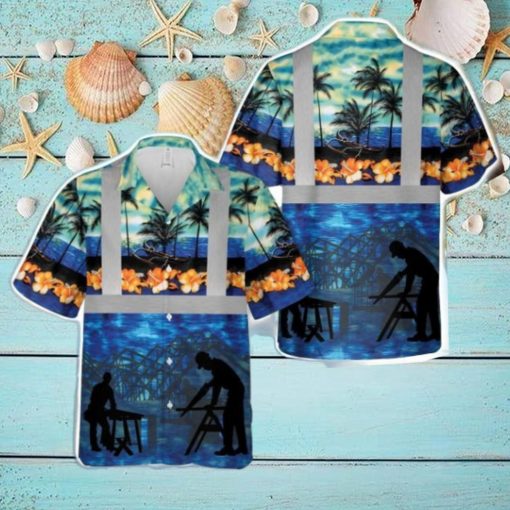 Carpenter Tropical Hawaiian Shirt Summer Holiday Gift