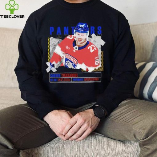 Carter Verhaeghe number 23 Florida Panthers ice hockey player pose paper gift hoodie, sweater, longsleeve, shirt v-neck, t-shirt