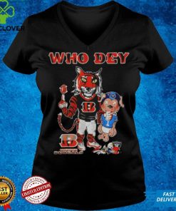 Cartoon Cincinnati Bengals Who Dey vs Tennessee Titans Champions 2022 shirts