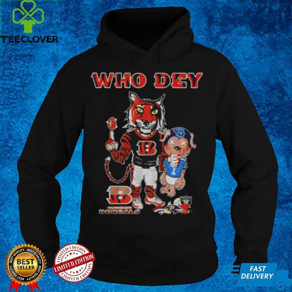 Cartoon Cincinnati Bengals Who Dey vs Tennessee Titans Champions 2022 shirts Cartoon Cincinnati Bengals Who Dey vs Tennessee Titans Champions 2022 shirts