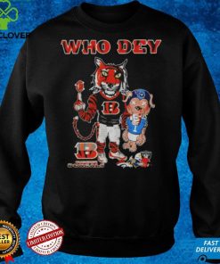 Cartoon Cincinnati Bengals Who Dey vs Tennessee Titans Champions 2022 shirts