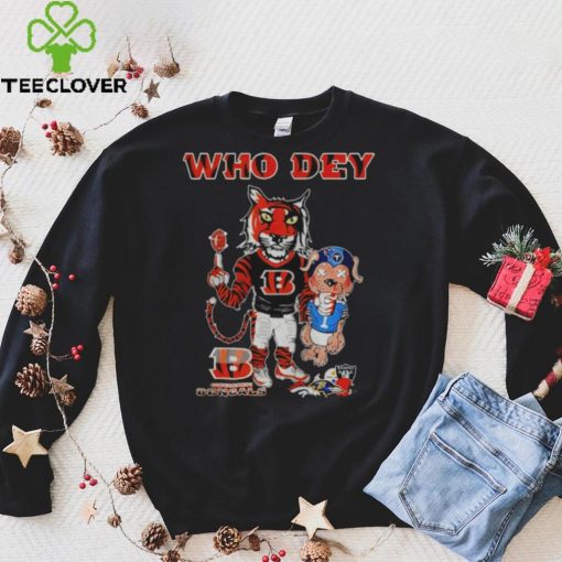 Cartoon Cincinnati Bengals Who Dey vs Tennessee Titans Champions 2022 shirts
