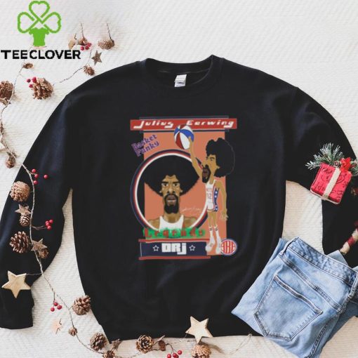Cartoon Design Dr J Julius Erving Basketball shirt