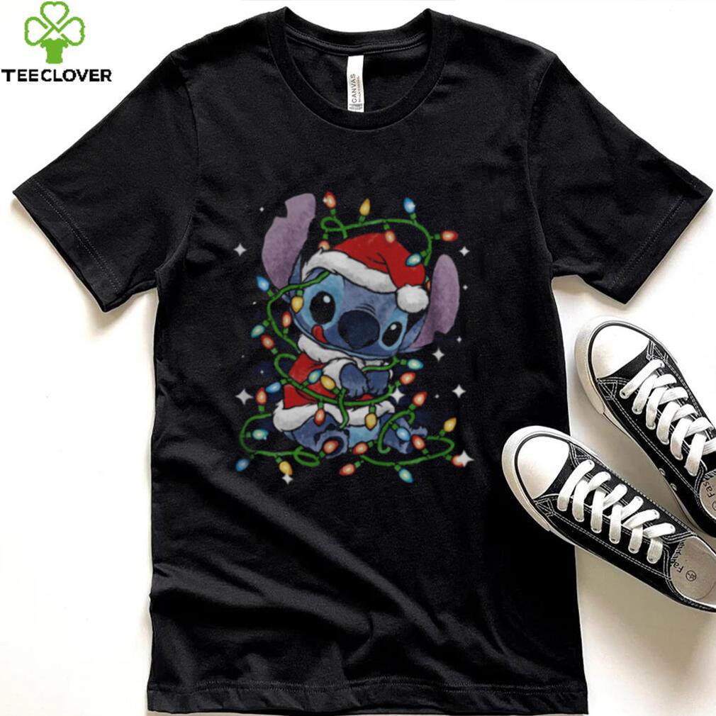 Cartoon Design Santa Hat Present Holiday Stitch Christmas shirt Cartoon Design Santa Hat Present Holiday Stitch Christmas shirt