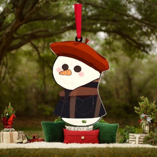 Cartoon Snowman ,Custom Xmas Ornament