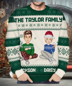 Cartoon Style   Christmas Gift For Family, Friends   Personalized Unisex Ugly Sweater