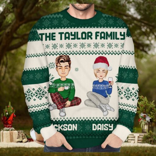 Cartoon Style   Christmas Gift For Family, Friends   Personalized Unisex Ugly Sweater