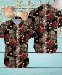 Casino Skull Colorful 3D Hawaiian Shirt Style Gift