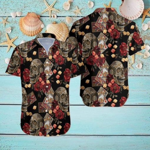 Casino Skull Colorful 3D Hawaiian Shirt Style Gift