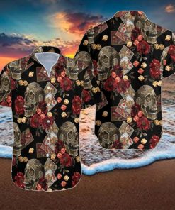 Casino Skull Colorful 3D Hawaiian Shirt Style Gift