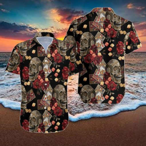 Casino Skull Colorful 3D Hawaiian Shirt Style Gift