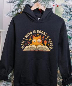 Cat All I Need Is Books And Cats Shirt