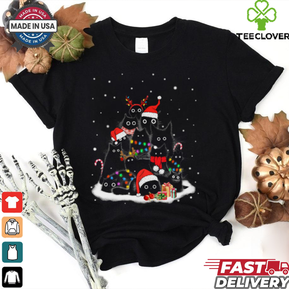 Cat Black Cat Christmas Tree Shirt Recovered Cat Black Cat Christmas Tree Shirt Recovered