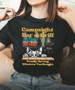 Cat Campsite Grill funny sarcastic camping T Shirt