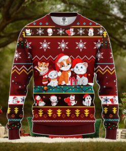 Cat Cartoon Cute Noel Mc Ugly Christmas Red Brown 1 Amazing Gift Men And Women Christmas Gift