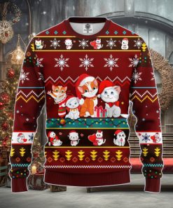 Cat Cartoon Cute Noel Mc Ugly Christmas Red Brown 1 Amazing Gift Men And Women Christmas Gift