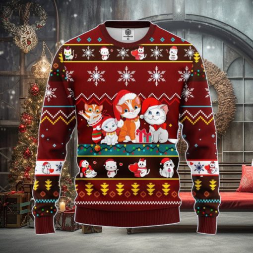 Cat Cartoon Cute Noel Mc Ugly Christmas Red Brown 1 Amazing Gift Men And Women Christmas Gift