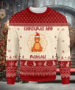 Cat Christmas And Meditate Ugly Christmas Sweater